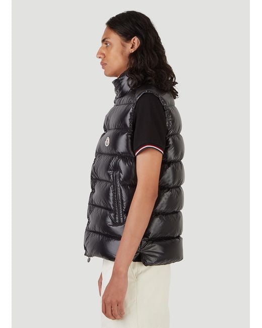 Moncler Black Tibb Down Vest Jacket for men