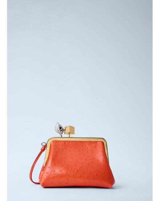 Jacquemus Red Le Berlingot Small Leather Clutch Bag