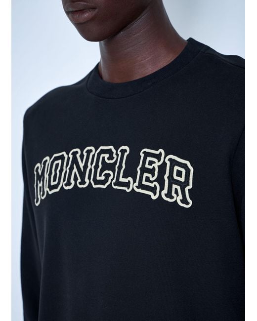 Moncler Blue Logo Motif Sweatshirt for men