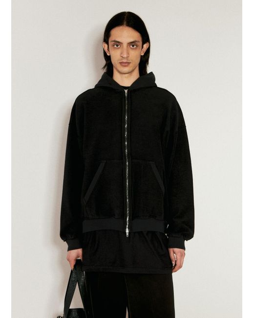 Balenciaga Black Inside-out Hooded Sweatshirt for men