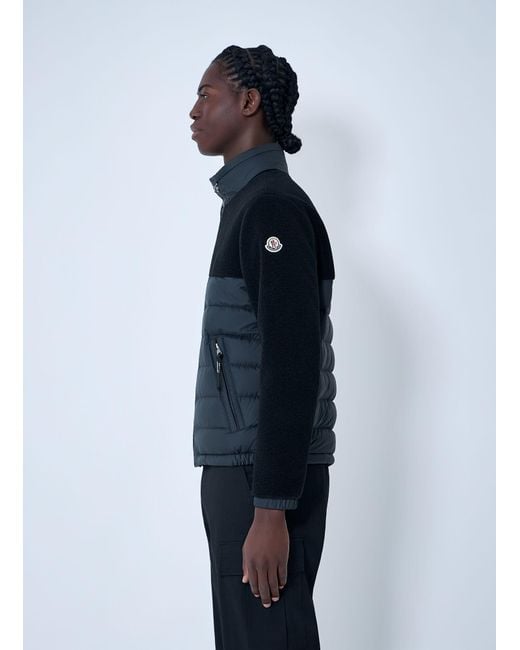 Moncler Blue Mistral Teddy Short Jacket for men