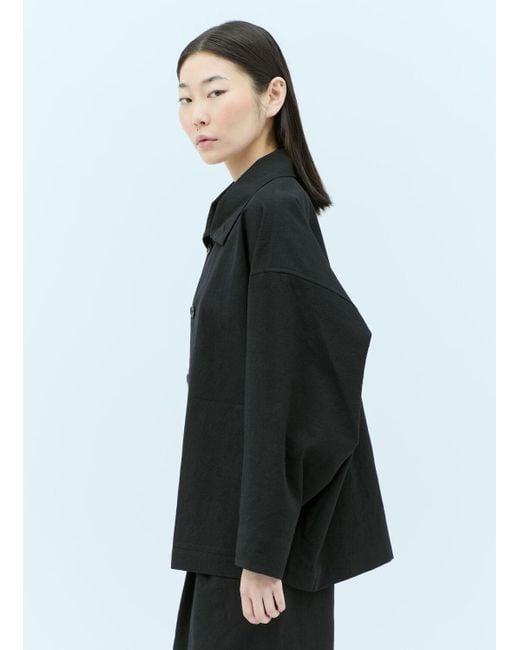 Issey Miyake Black Ease Wool Jacket