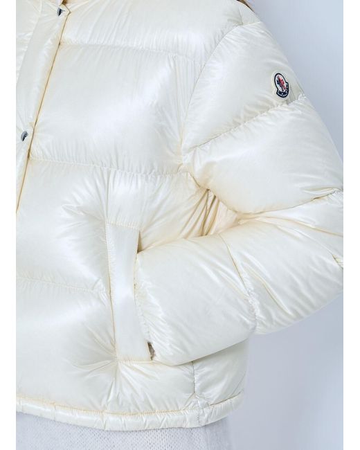 Moncler White Tepice Short Down Jacket