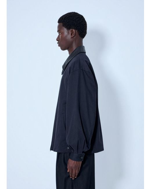 Ssstein Blue Sulfur Dyed Brush Chino Zip Jacket for men