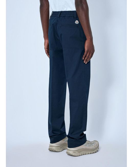 Moncler Blue Tailored Chino Trousers for men