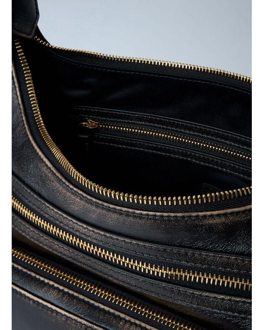 Miu Miu Blue Pocket Leather Shoulder Bag
