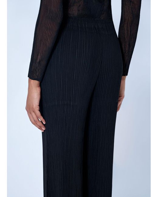 Issey Miyake Blue Hatching Pleats Pants