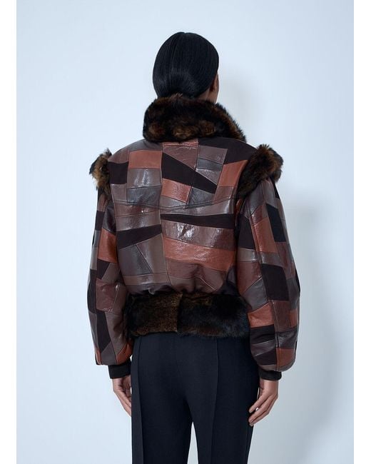 Chloé Blue Patchwork Leather Jacket