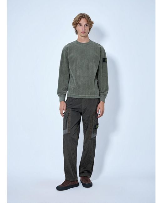 Stone Island Gray Utility Cargo Pants for men