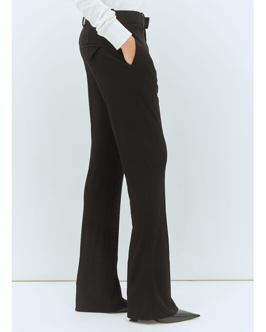 Bottega Veneta Black Matt Flared Pants