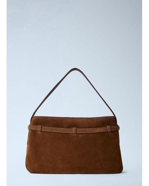Miu Miu Brown Medium Adventure Suede Shoulder Bag