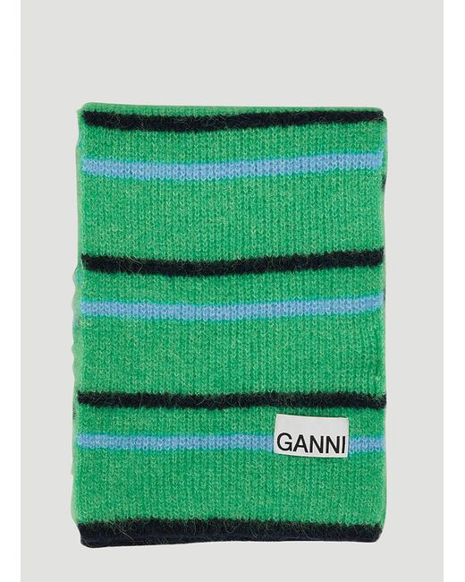 green ganni scarf