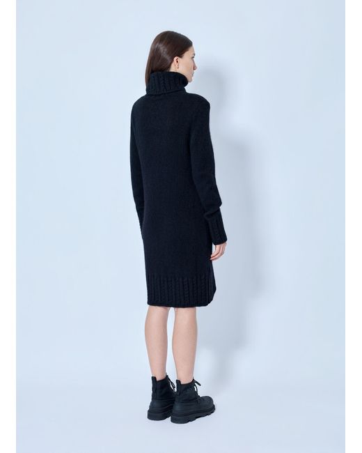 Moncler Blue Turtleneck Knit Dress