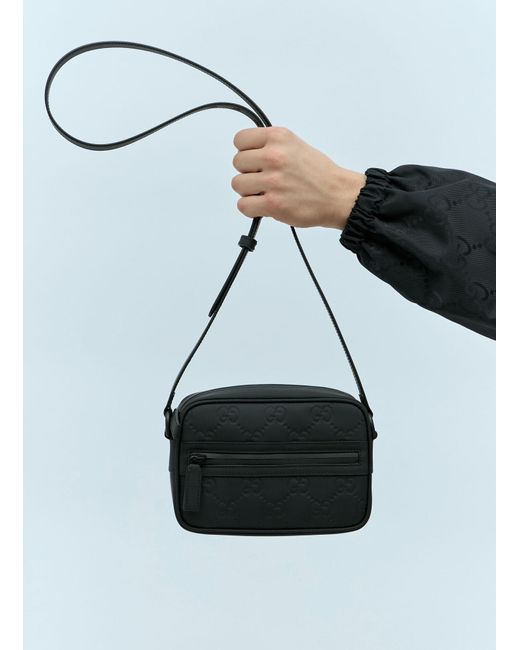 Gucci Blue Gg Rubber-effect Mini Crossbody Bag for men