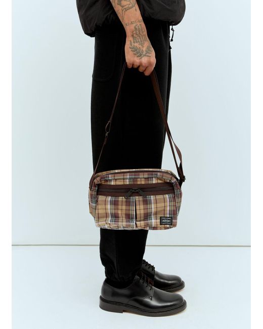 Comme des Garçons Black X Porter Checked Ripstop Crossbody Bag for men