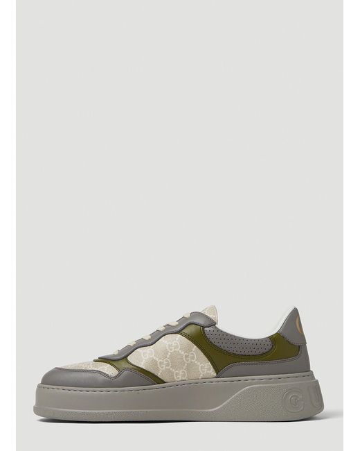 Gucci Basket Low Sneakers in Gray for Men | Lyst
