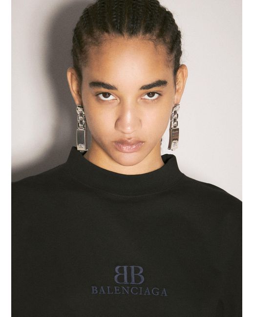 Balenciaga Black 24/7 Long Earrings