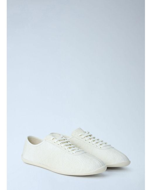 The Row Blue Clement Crinkled-Leather Sneakers for men