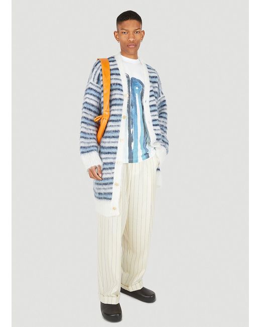 Marni Relaxed Striped Pants in Natural for Men | Lyst