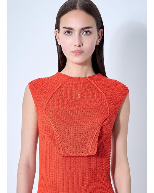 Kiko Kostadinov Red Vecto Knit Dress