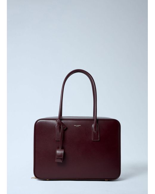Saint Laurent Purple Sac De Jour Box Bauletto Handbag