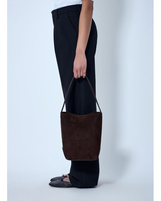 The Row Brown Medium N/S Park Edge Tote Bag