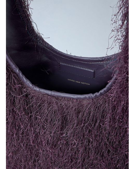 Dries Van Noten Purple Marche Medium Tote Bag