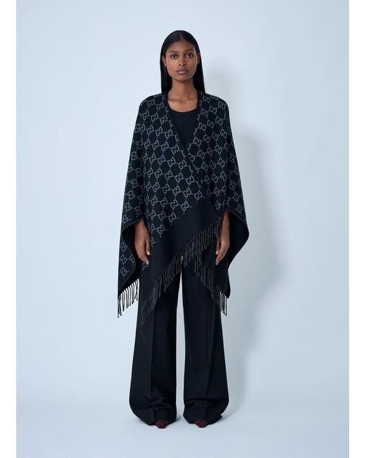 Gucci Blue Gg Poncho