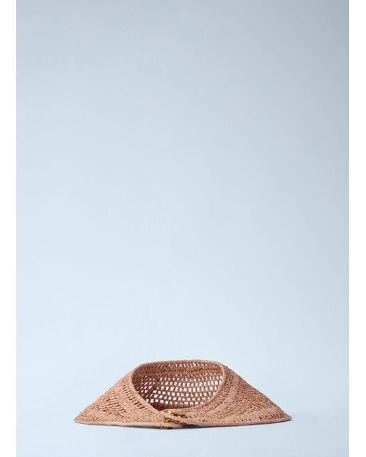 Chloé Multicolor Raffia Visor Hat