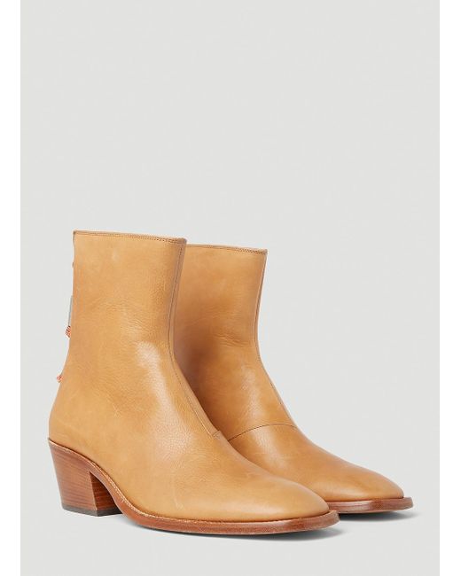 Acne Studios Stacked Heel Boots in Brown for Men Lyst Canada