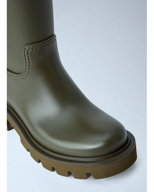 Moncler Green Kickstream High Rain Boots