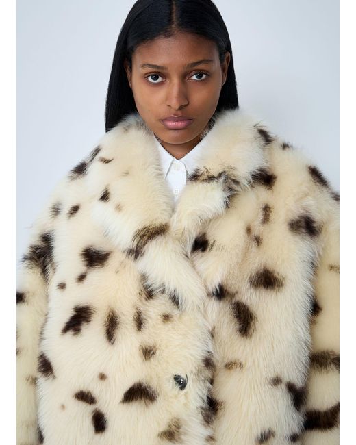 Prada White Shearling Coat