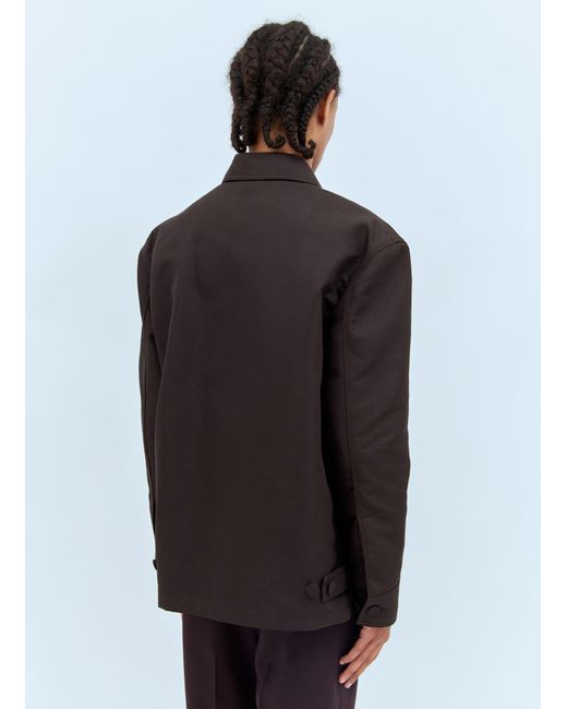 Gucci Gray Technical Cotton-Blend Jacket for men