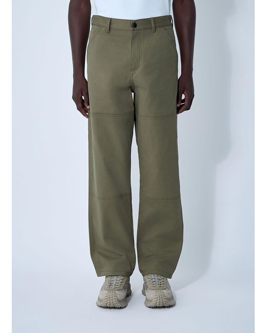 Moncler Green Logo Patch Pants for men