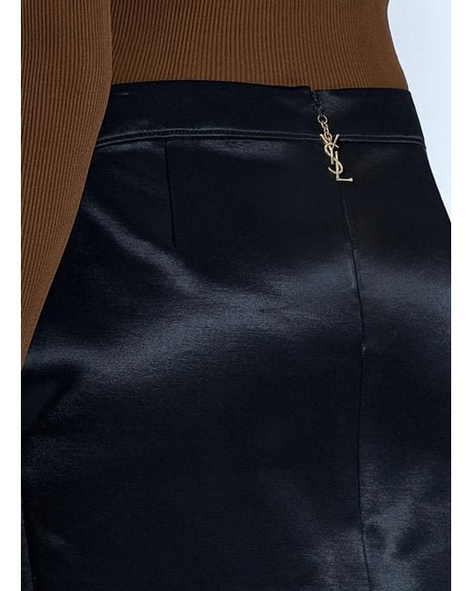 Saint Laurent Black Cassandre Pencil Skirt