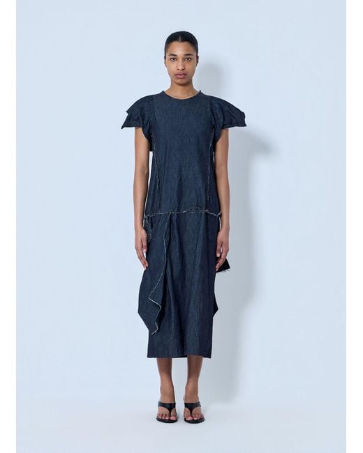 Limi Feu Blue Designed Panel Dress B