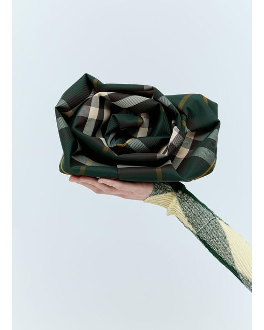 Burberry Green Rose Check Clutch