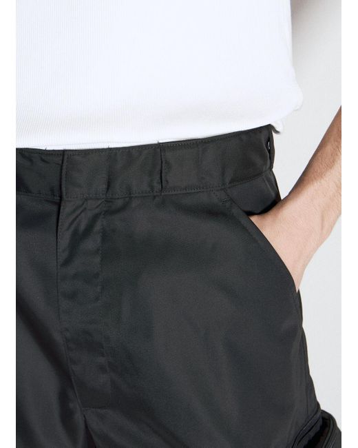 Prada Gray Re-nylon Bermuda Shorts for men