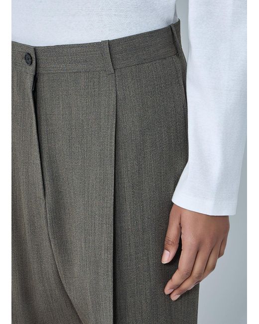 The Row Gray Gianni Wool Straight Pants