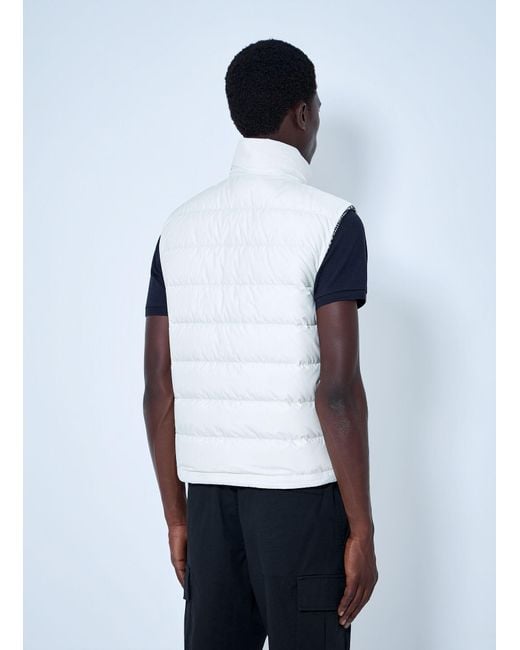 Moncler White Gienah Reversible Wool Blend Down Gilet for men