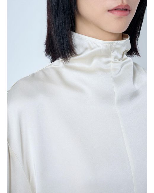 Totême White Slouch-Neck Blouse
