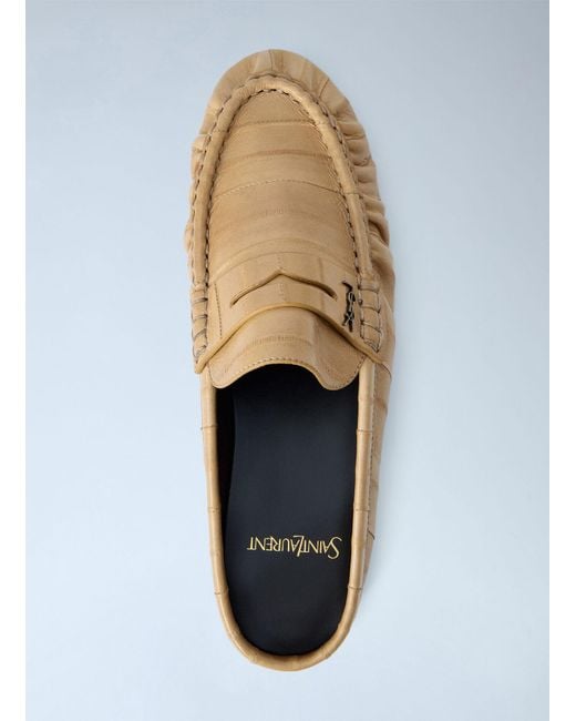 Saint Laurent White Le Loafers Mules