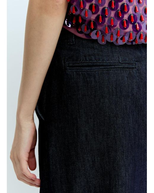 Dries Van Noten Blue Denim Maxi Skirt