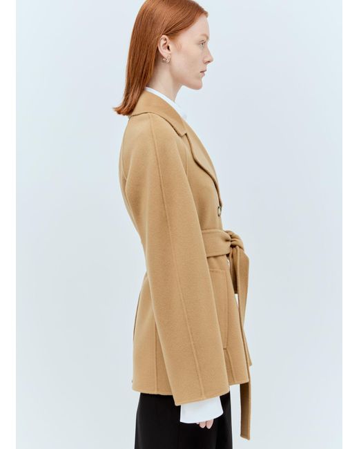 Sportmax Natural Wool-and-cashmere-blend Coat