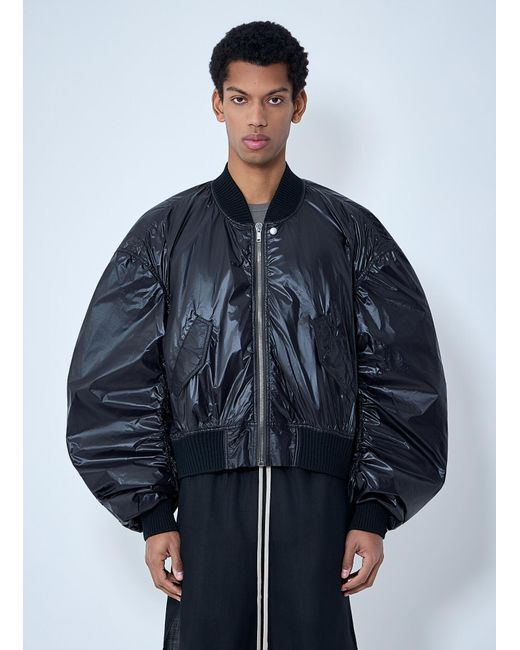 Rick Owens Blue Oversized Bomber Jacket for men