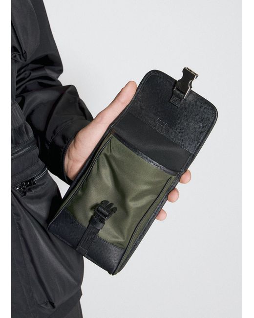 Prada Green Re-nylon And Saffiano Leather Phone Holder for men
