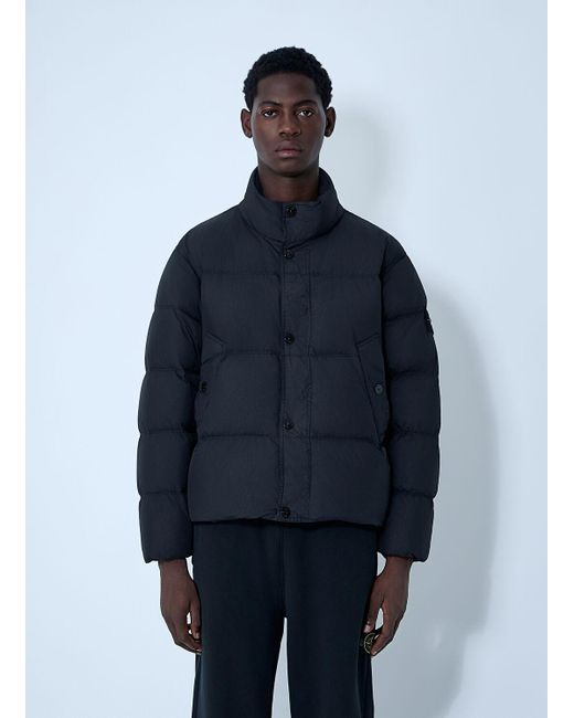 Stone Island Blue Crinkles Reps Ny Bomber Jacket for men