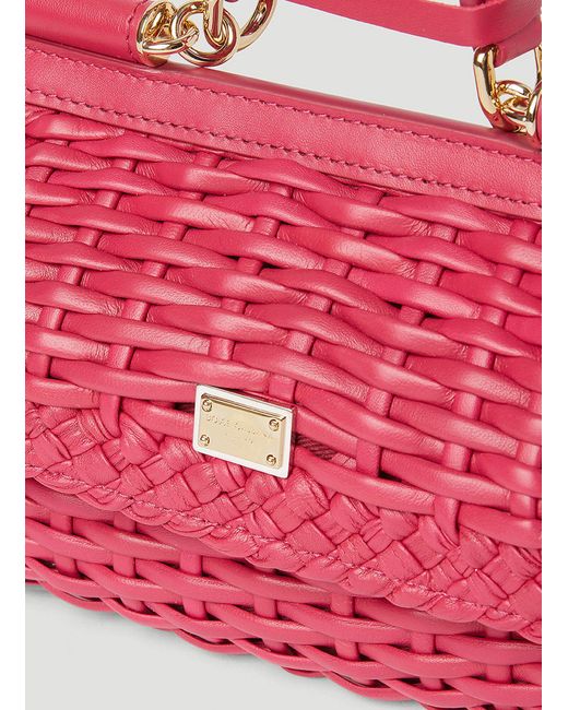 Dolce & Gabbana Red Small Sicily Handbag