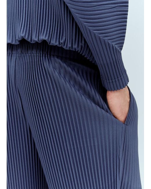 Homme Plissé Issey Miyake Blue Monthly Colors: February Pleated Pants for men