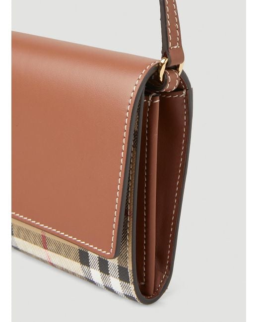 Burberry Hannah Vintage Check Shoulder Bag in White Lyst